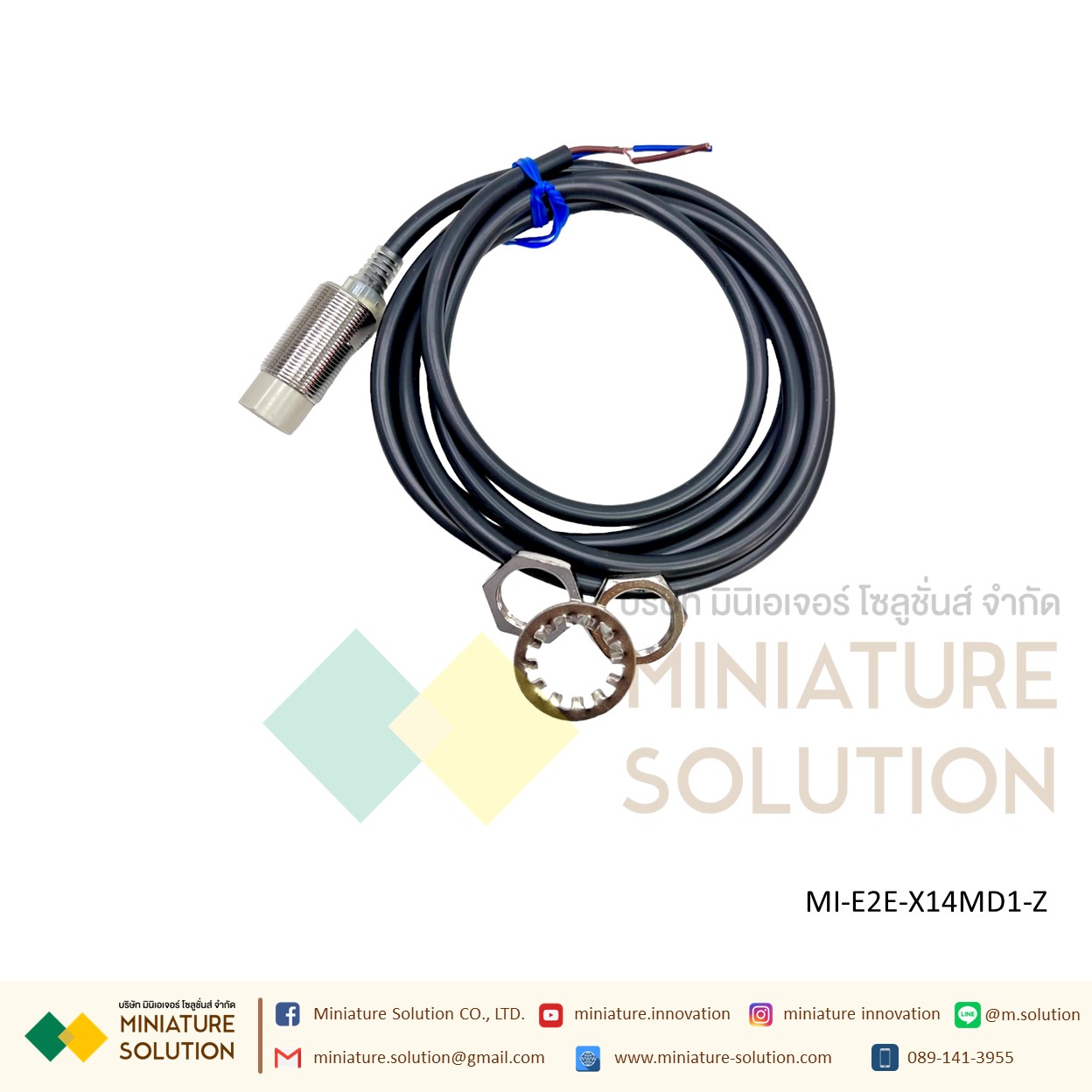 OMRON Proximity Sensor เซ็นเซอร์จับโลหะ ระยะจับ 2/10/14 มิล SIZE 8/18mm/M8 ไฟเลี้ยง 12-24 VDC PNP/NPN-NO