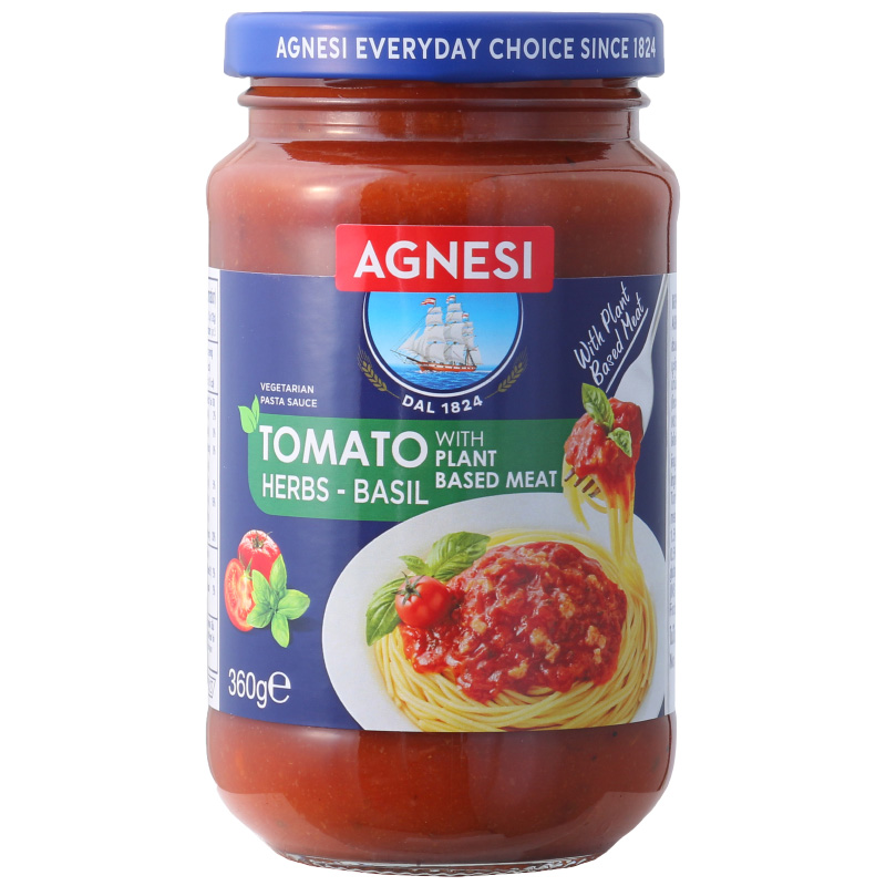 แอคเนซี่ ซอสพาสต้า+เนื้อจากพืช รสโหระพา 360 กรัม (05-9383)