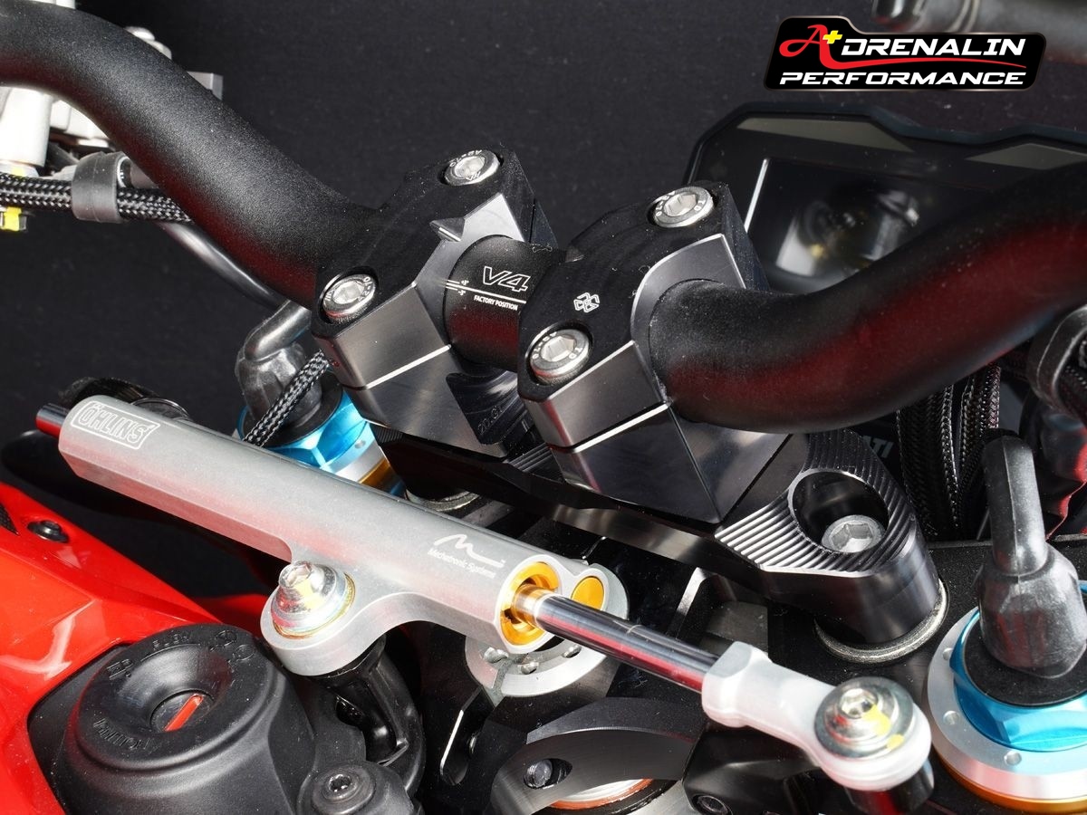 ตุ๊กตาแฮนด์ ยกสูง gilles tooling สำหรับ street fighter V4 HANDLEBAR RISERS ขี่ง่ายขึ้น ลดอาการเมื่อย