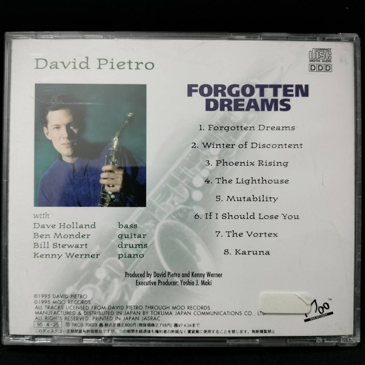 David Pietro – Forgotten Dreams / JAPAN / แผ่นสวย / มี Obi