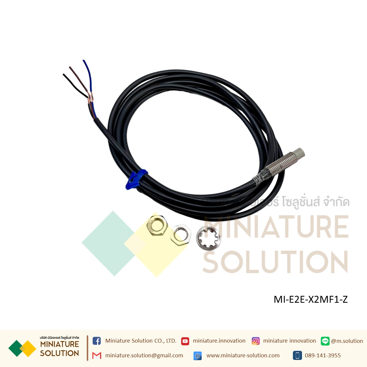 OMRON Proximity Sensor เซ็นเซอร์จับโลหะ ระยะจับ 2/10/14 มิล SIZE 8/18mm/M8 ไฟเลี้ยง 12-24 VDC PNP/NPN-NO