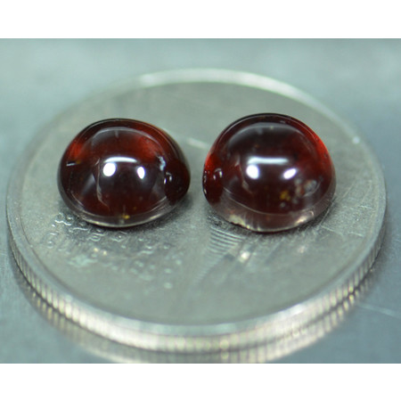 เฮสโซไนต์โกเมน (Hessonite) 4.10 กะรัตแดง 2 ชิ้น