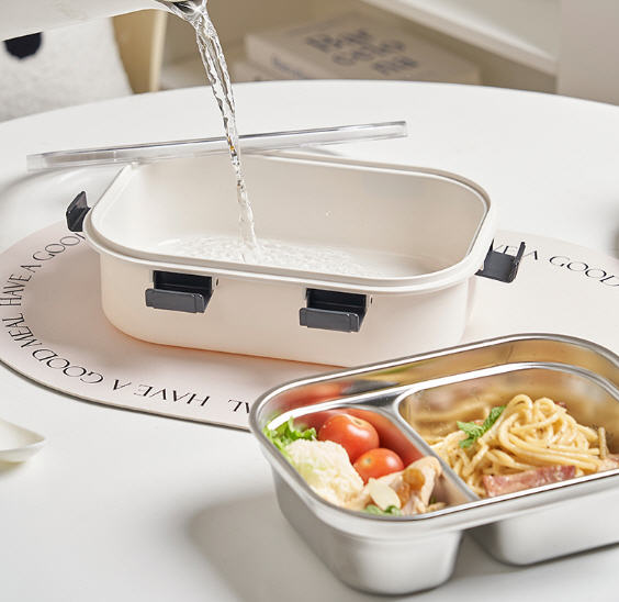 รับผลิต,กล่องข้าวสแตนเลส,กล่องใส่อาหาร,กล่องใส่ข้าวพร้อมช้อนส้อมพลาสติก,สกรีนโลโก้