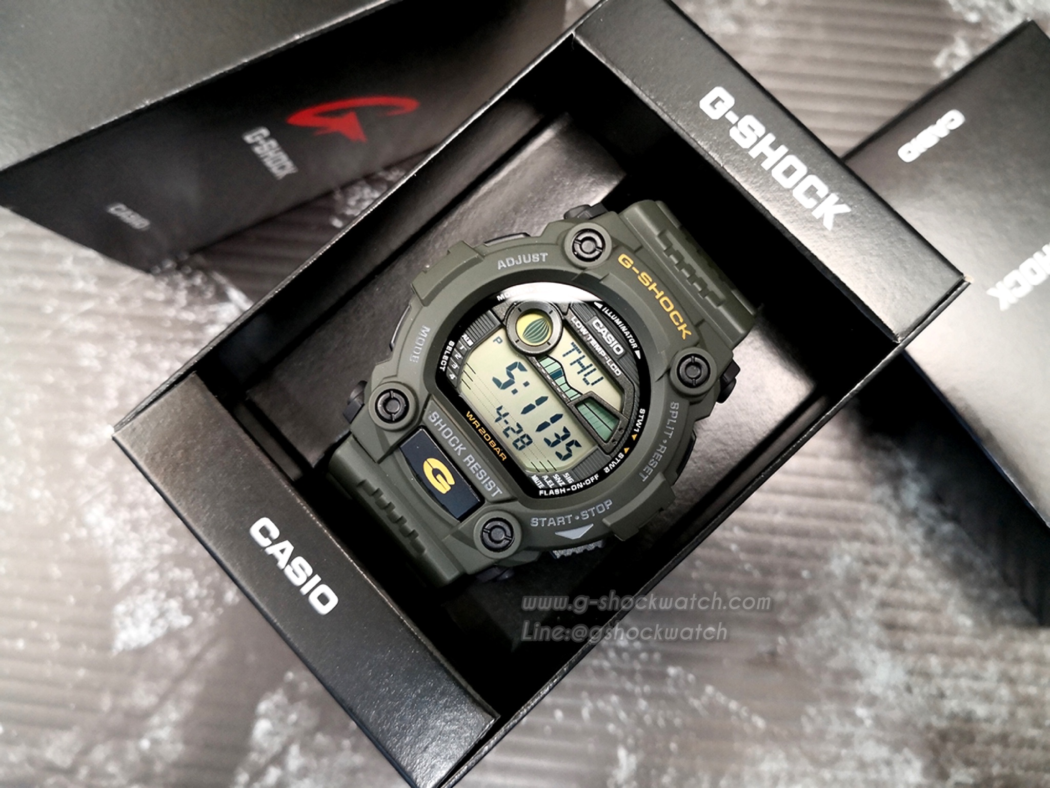 CASIO G-SHOCK นาฬิกาข้อมือ นาฬิกากันน้ำ นาฬิกาของแท้ ประกันศูนย์ CMG 1 ปี รุ่น G-7900-3D