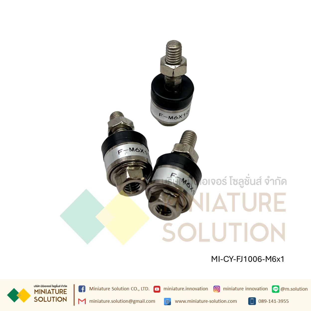 FJ10 JA FD Series- ข้อต่อปลายแกน โฟลดิ้งจ๊อย ข้อต่อกระบอกลม M3 M4 M5 M6 M8 M10 M12 M14