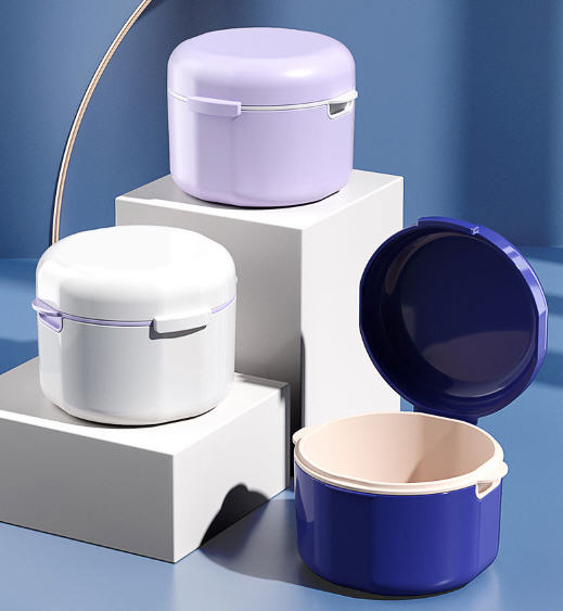 กล่องใส่ฟันปลอม,กล่องเก็บฟันปลอม,กล่องใส่รีเทนเนอร์,กล่องเก็บรีเทนเนอร์,สกรีนโลโก้