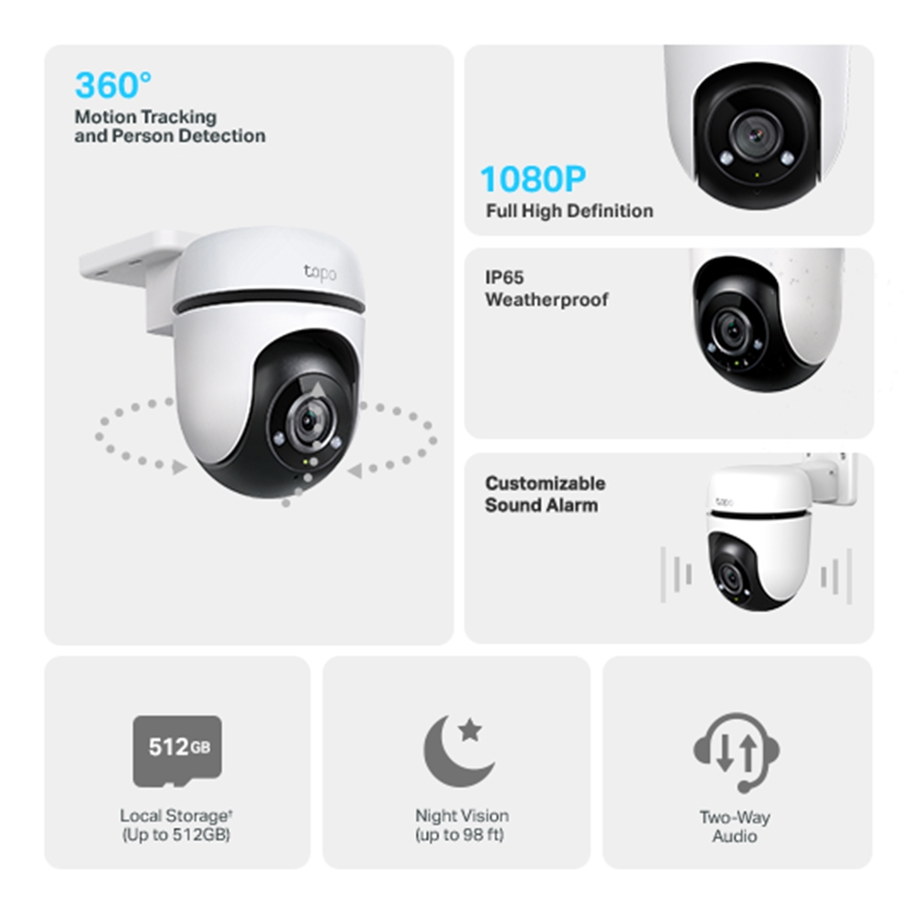 Tapo C500 Outdoor Pan/Tilt Security WiFi Camera 1080P