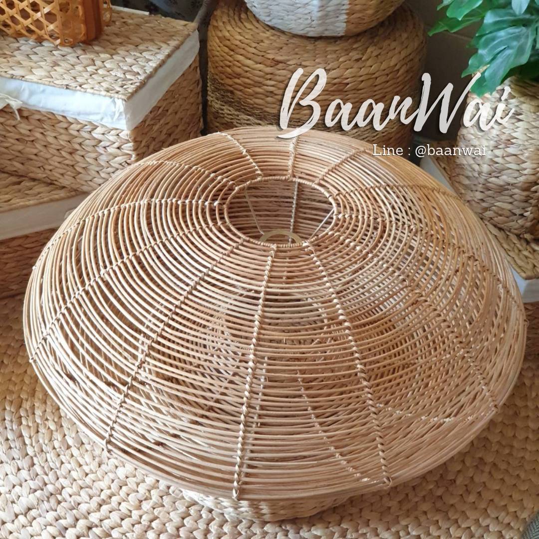 โคมไฟหวาย รุ่นดอกบัว New ขนาด 70 x 30 cm