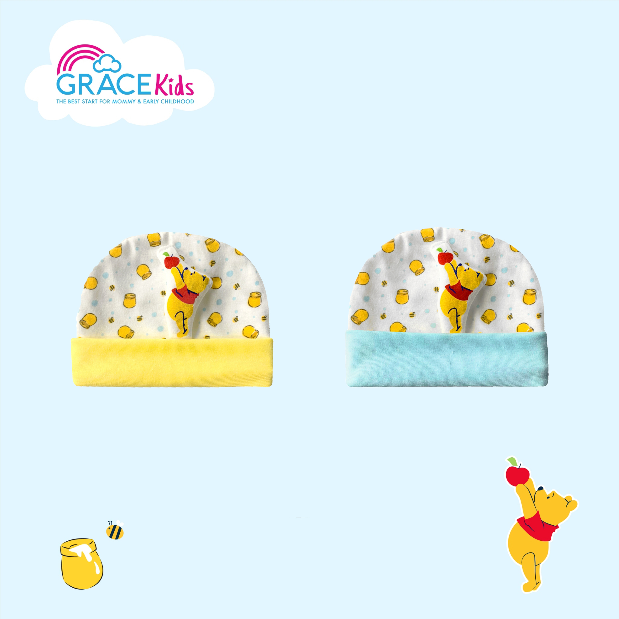 Grace Kids หมวกเด็กอ่อน Pooh Love to grow