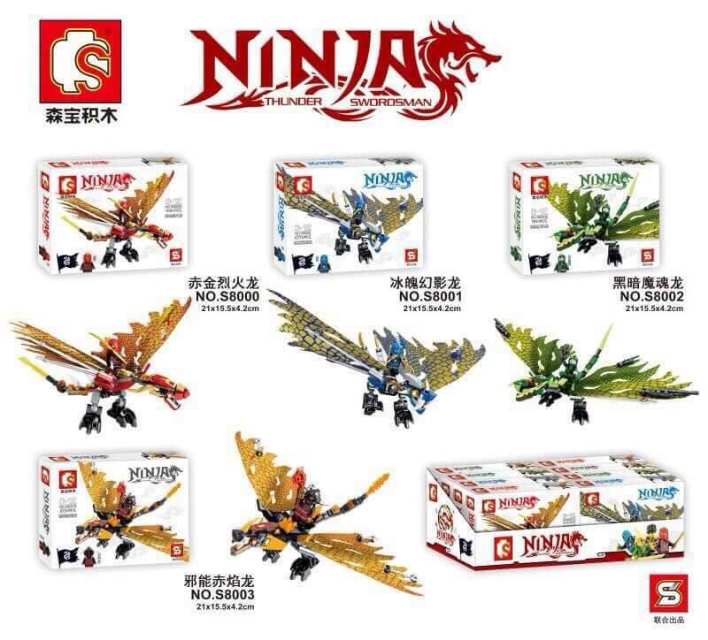 เลโก้จีน Sembo Block S8000-s8003 ชุด Ninja Go