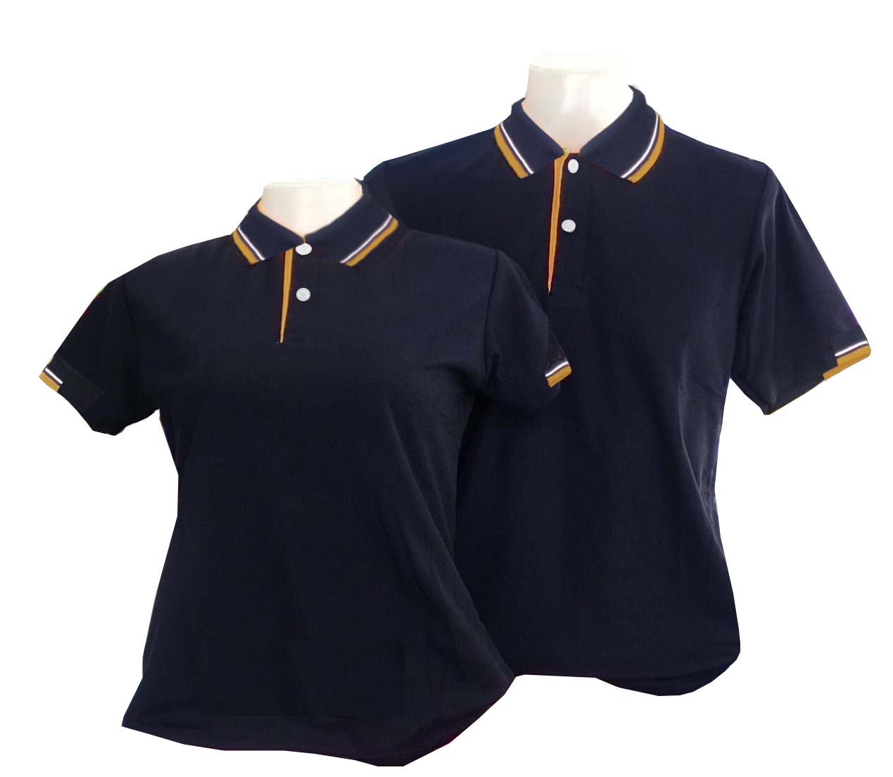 เสื้อโปโลสีน้ำเงินกรมท่า แขนจั๊มครึ่ง ราคาส่ง 3 ตัวขึ้นไป