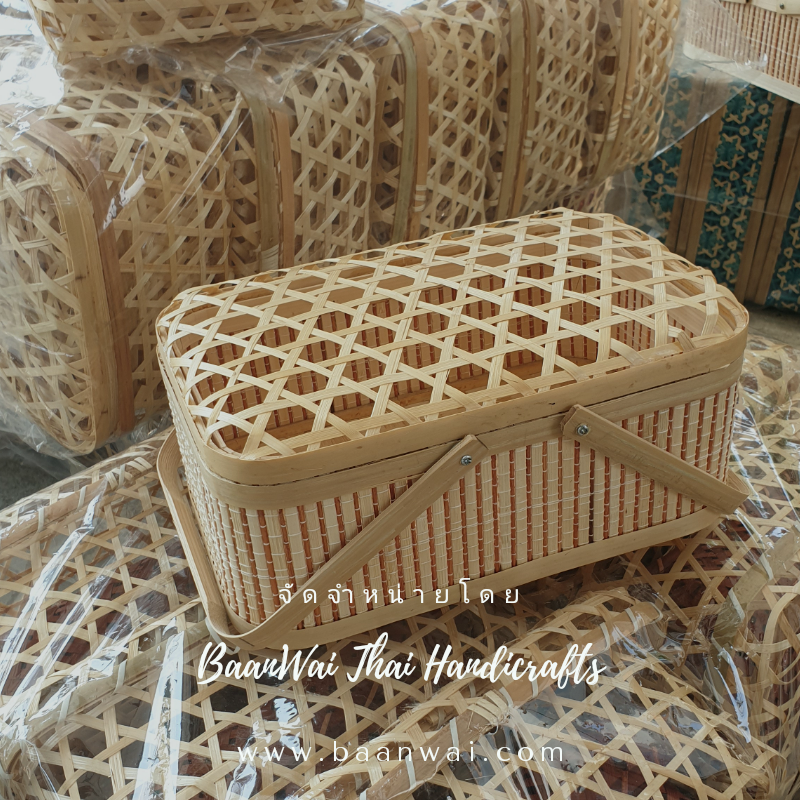 กล่องปิ่นโต ทรงสี่เหลี่ยม ฝาโปร่ง ขนาด 17*26*10 cm