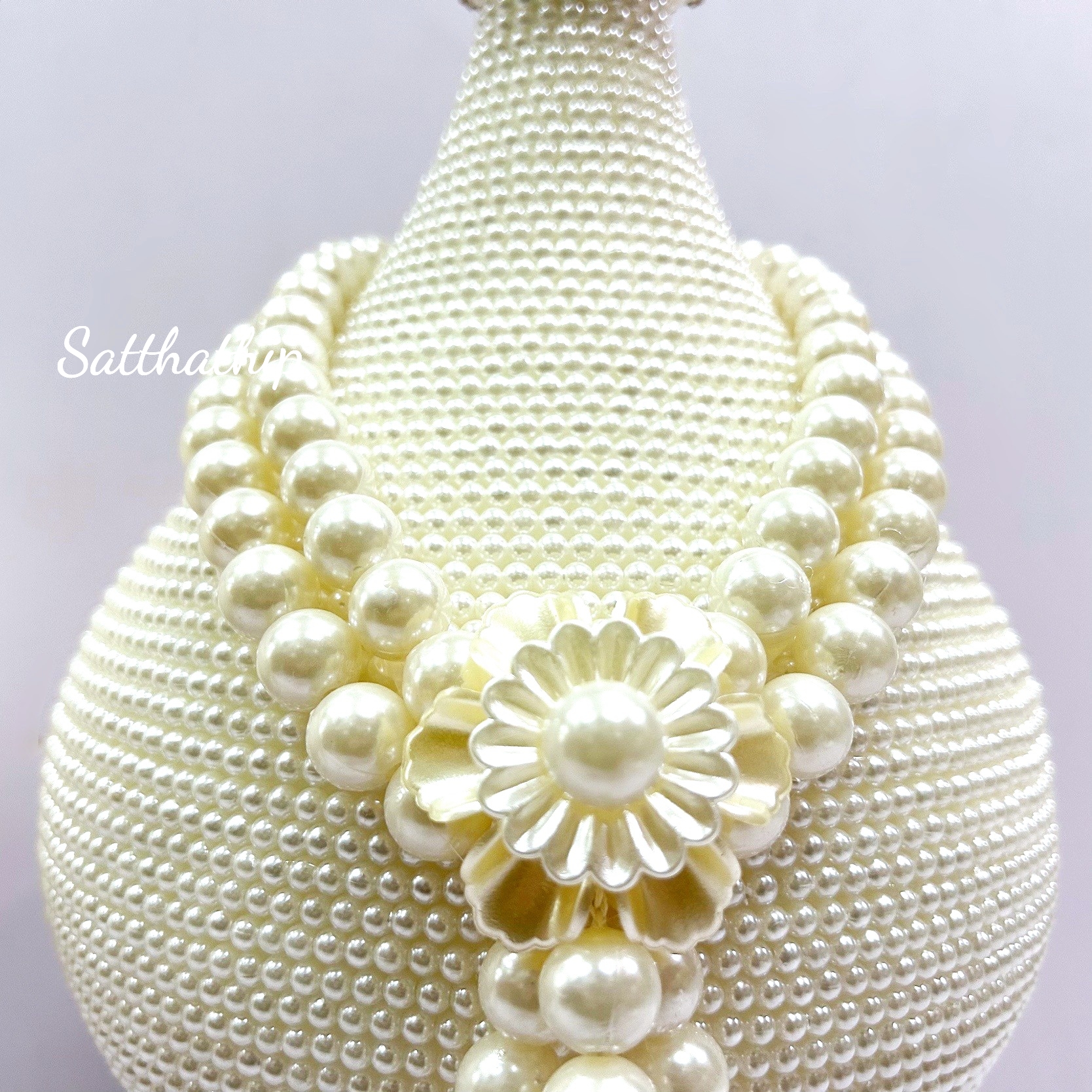 พานพุ่ม - พานพุ่มสักการะ - พานพุ่มเงินทอง - พานพุ่มสีขาว [8 นิ้ว/ 3,500บาท/คู่]