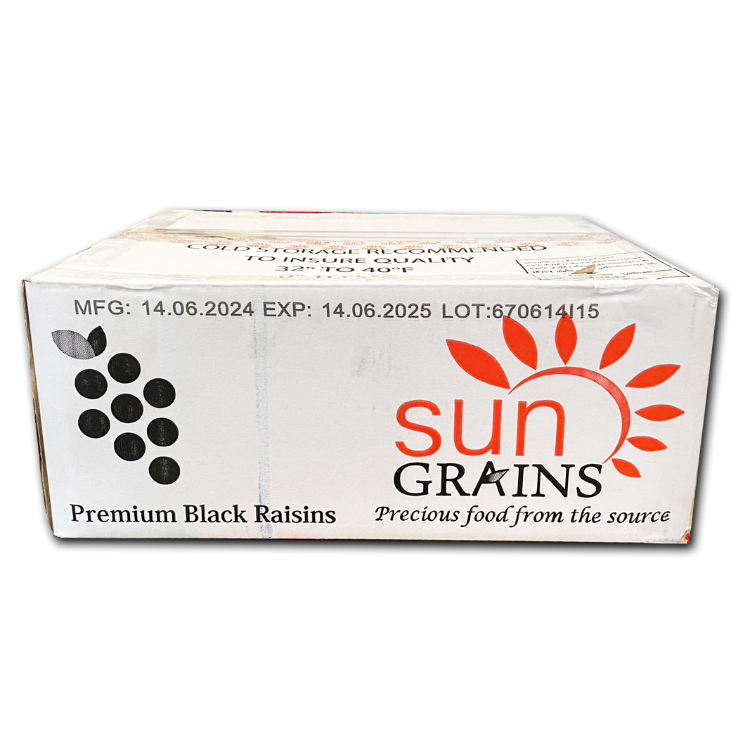 (ยกลัง) ลูกเกดดำทอมป์สัน อเมริกา Thompson USA Black Raisins 10 Kg. (08-8185-11)