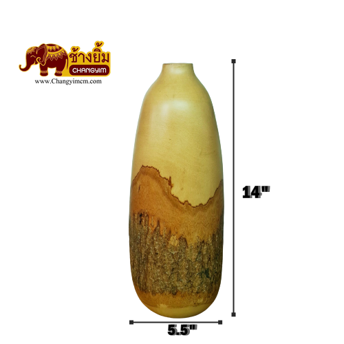 แจกันไม้มะม่วง( A128 )สูง14นิ้ว