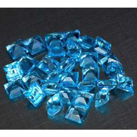 โทแพซพลอยสีฟ้า 2.33 กะรัต 30 ชิ้นทรงสี่เหลี่ยม