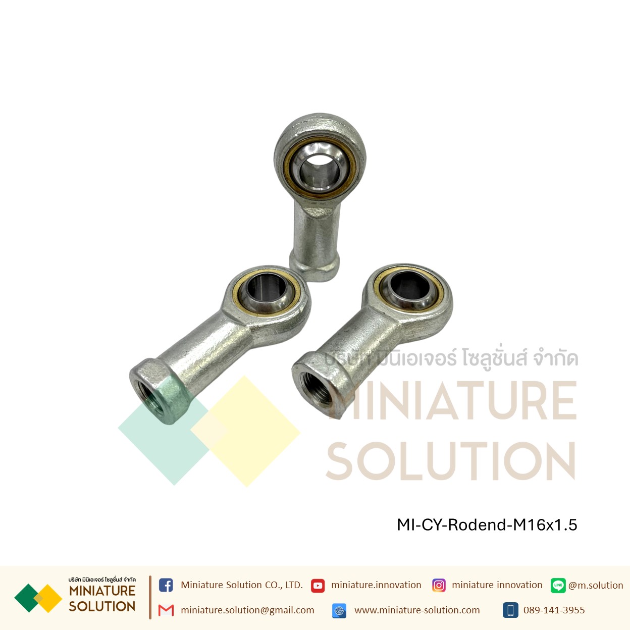 ลูกปืนตาเหลือก Mini Air Cylinder Female Thread Fisheye ก้านเชื่อมต่อแบริ่ง M5x0.8 M6x1 M8x1.25 M10x1.25 M12x1.25 M14x1.5M16x1.5 M18x1.5 M20x1.5 M27x2