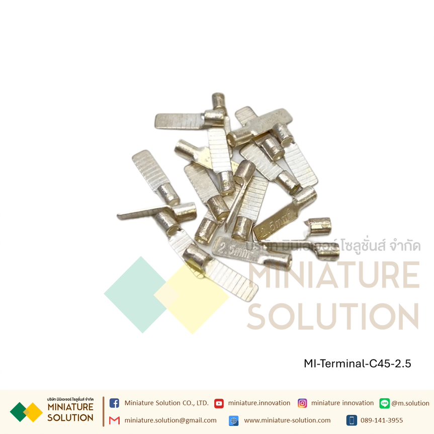 (10 ชิ้น/1 ชุด) หางปลาตรง แบบเปลือย หางปลาต่อเบรกเกอร์ C45-1.5 C45-2.5 C45-4 C45-6 C45-10 C45-16 C45-25 แพ็ค 10 ตัว