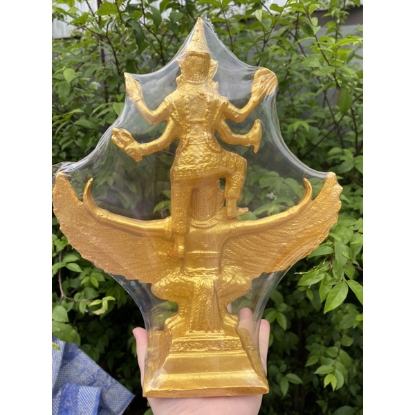 นารายณ์ทรงครุฑ กว้าง9นิ้ว สูง11นิ้ว องค์ทอง