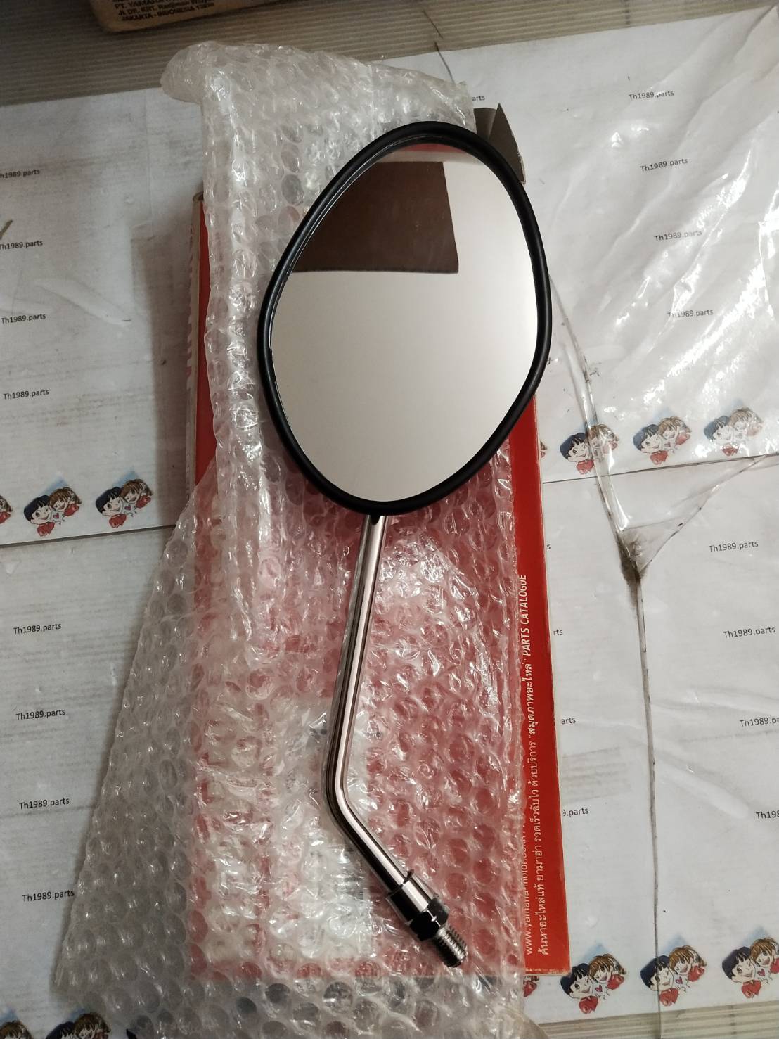 กระจกมองหลังขวาสีน้ำตาลฟีโน่หัวฉีด FINO FI อะไหล่แท้ YAMAHA 1YC-F6290-H0