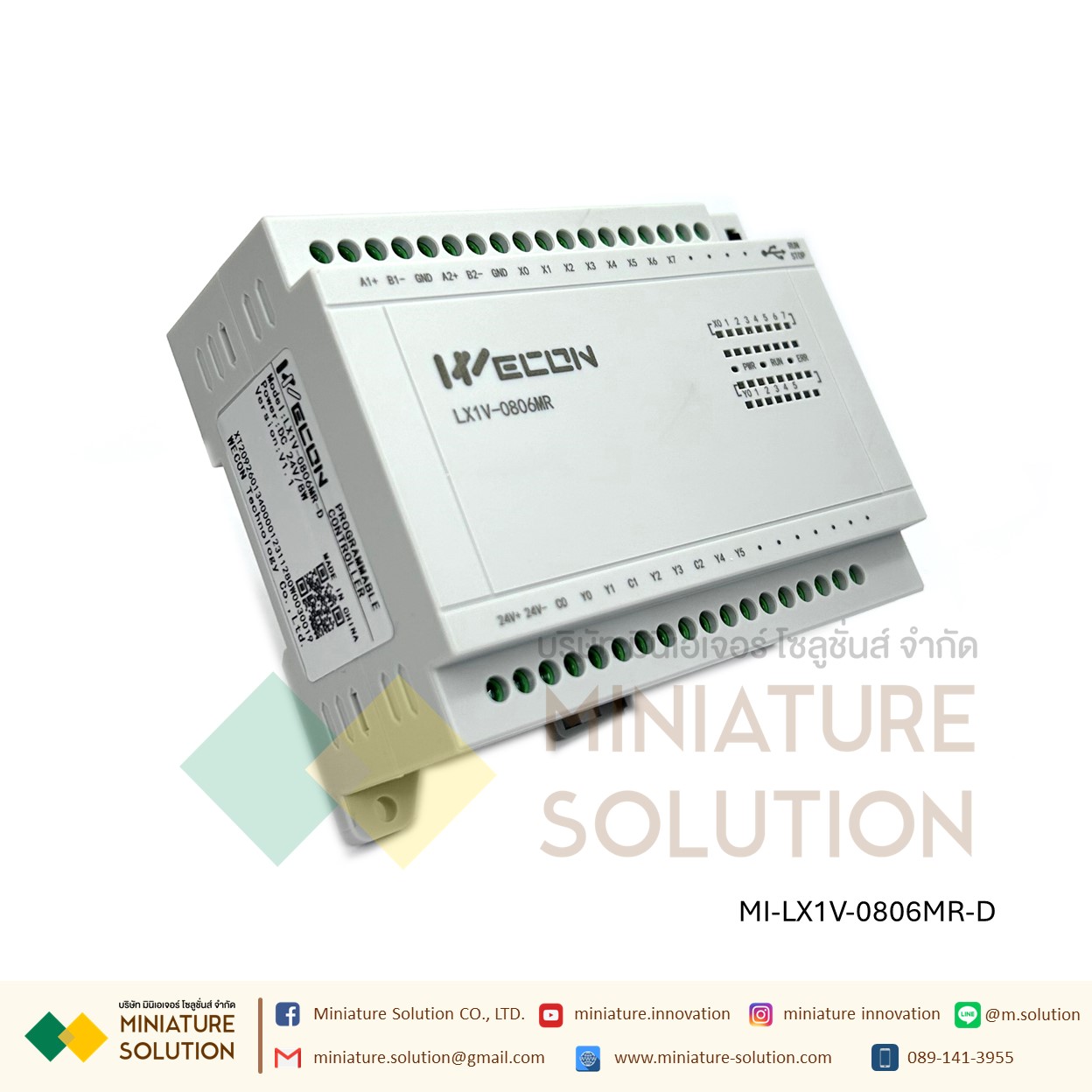 WECON PLC LX1V-0806MR-D 24VDC Suppout RS485 14 I/O LX3V-0806MR-A 32 I/O LX3V-1616MT LX3V-1616MR