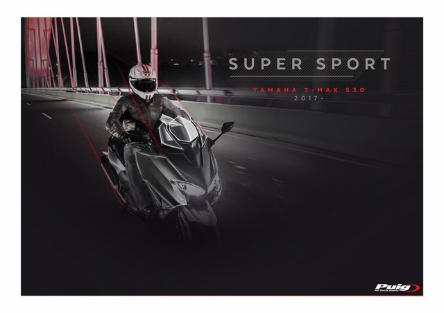 ชิวหน้า Puig ทรง super sport สำหรับ Tmax 560, 530 ปี 2017--2021