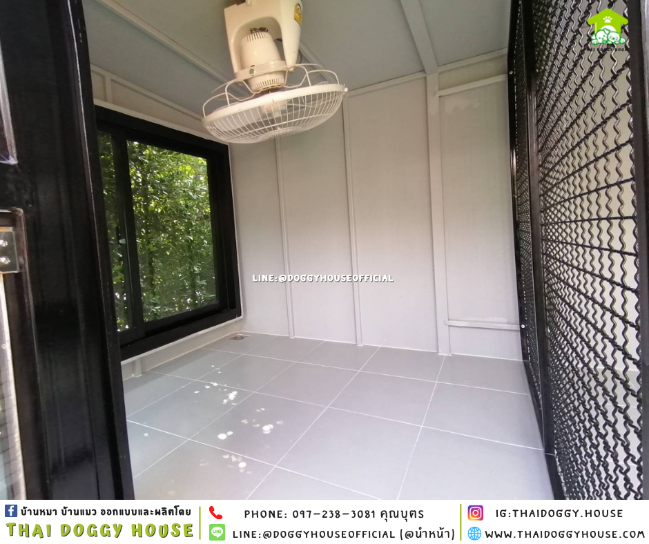 บ้านหมา รองรับการติดแอร์ แบบบ้าน 𝐁𝐨𝐱 𝐒𝐭𝐲𝐥𝐞