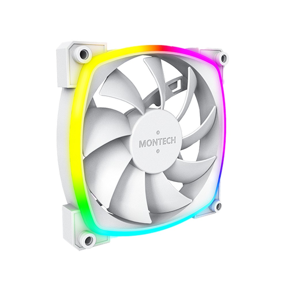 MONTECH AX120 PWM 3 IN 1 PACK WITH FAN HUB X 1 (WHITE) [1Y]