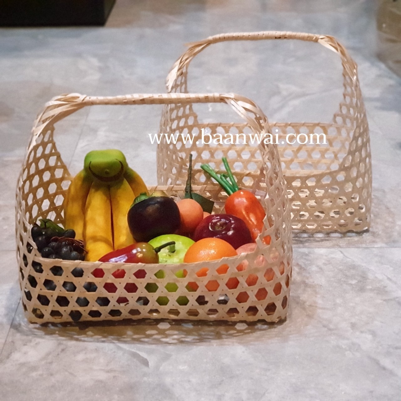 ชะลอมหูถือ ทรงเหลี่ยม ขนาดใหญ่