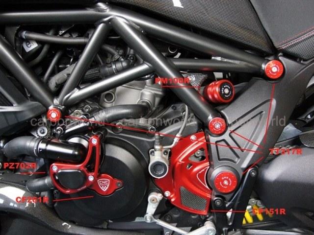 CNC Racing - อุดเฟรม (Frame plugs) สำหรับ Diavel