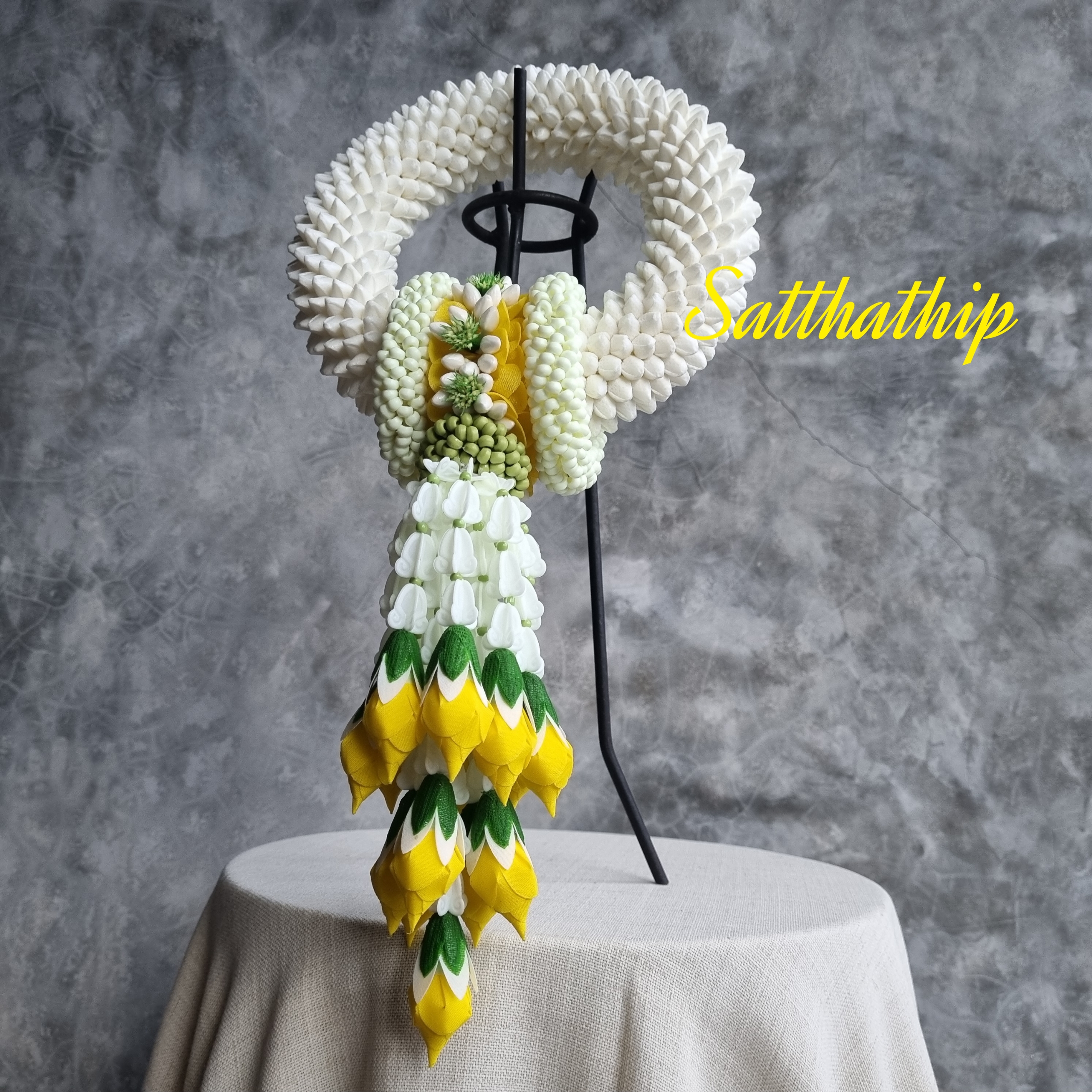 พวงมาลัยดอกพุด - พวงมาลัยดอกพุดประดิษฐ์ - พวงมาลัยประดิษฐ์