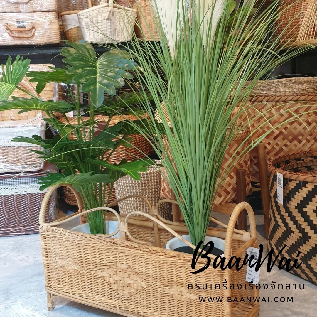 ตะกร้าทรงยาวตกแต่งสวน ตะกร้าใส่ต้นไม้