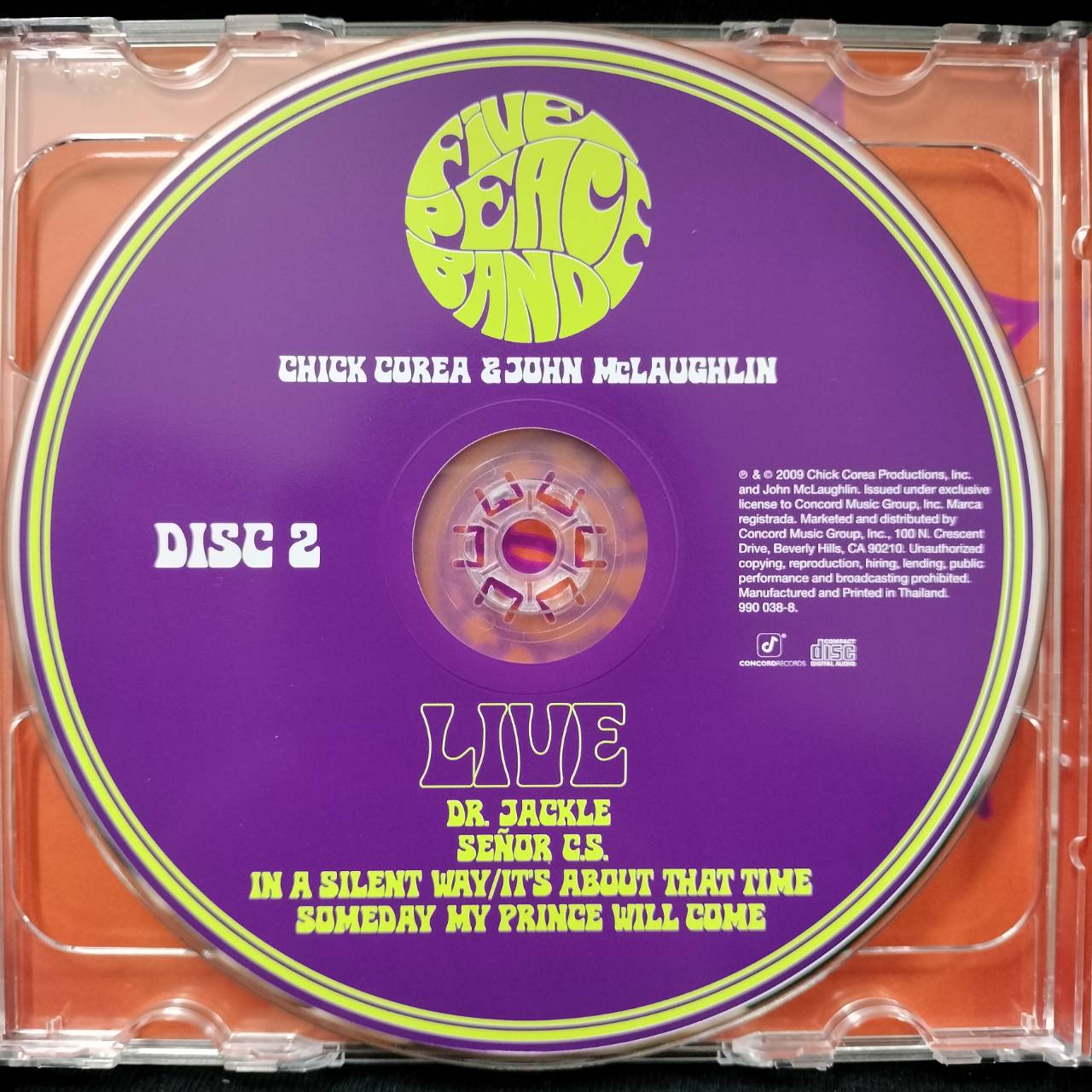 Chick Corea+John McLaughlin – Five Peace Band Live / THAILAND / 2CD / แผ่นสวย
