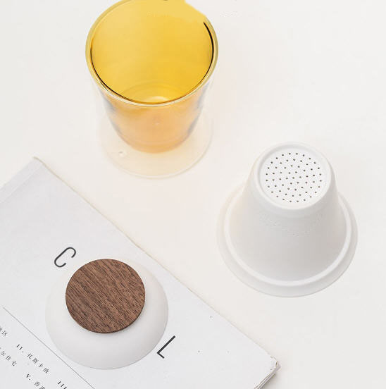 แก้วพร้อมที่กรองชา,แก้วชา