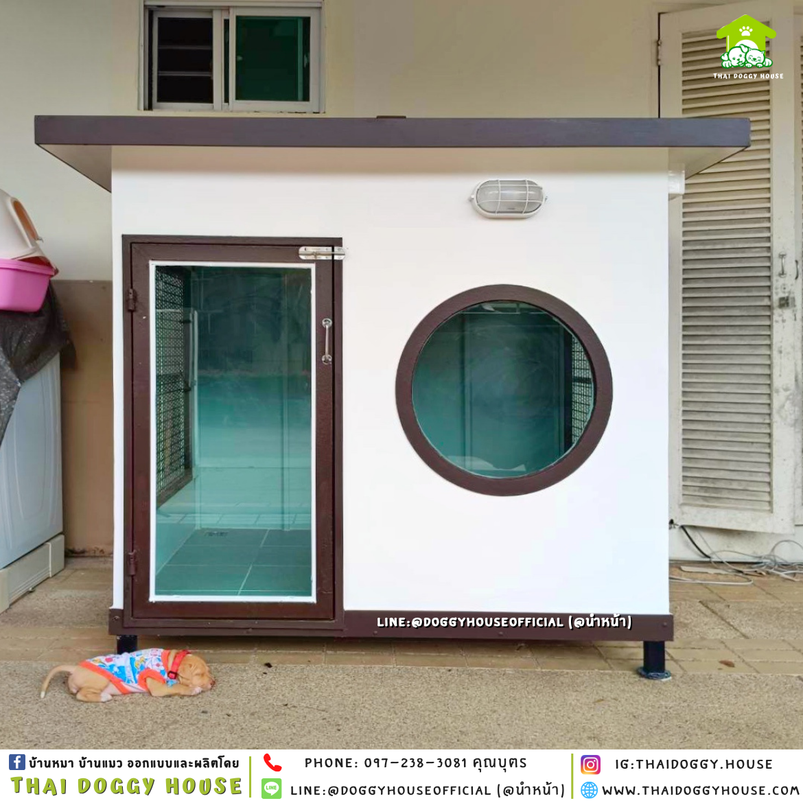 บ้านหมา แบบติดพัดลม แบบบ้าน 𝑩𝑶𝑿 𝑺𝑻𝒀𝑳𝑬