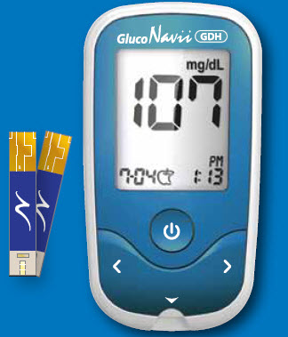 เครื่องตรวจน้ำตาลจากปลายนิ้วด้วยตนเอง Gluco navii
