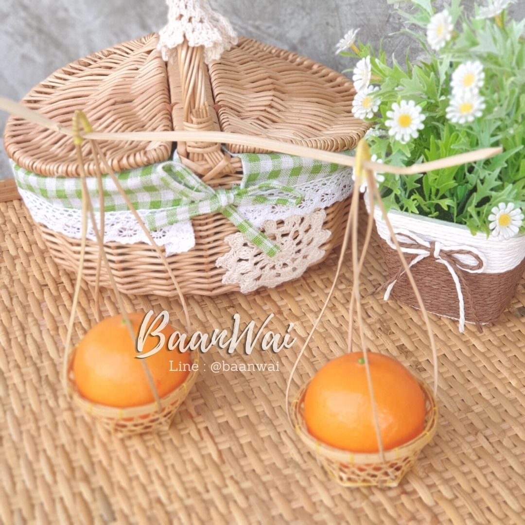 หาบจิ๋ว หาบเล็กใส่ขนม หาบ หาบขนาด 3 นิ้ว