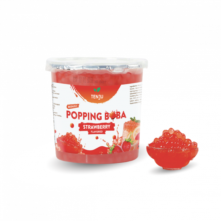 Tenju Popping Boba Strawberry (มุกป๊อป) 1 Kg.(05-8394)