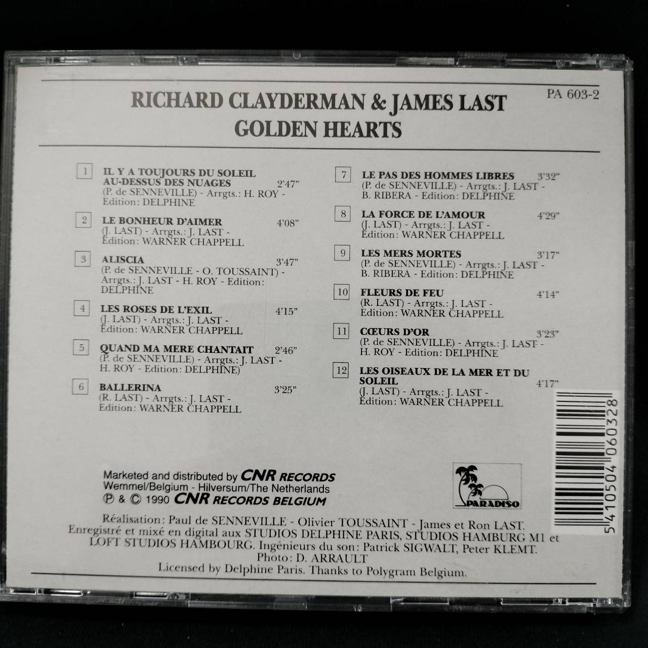 Richard Clayderman & James Last – Golden Hearts / SWEDEN / แผ่นดี