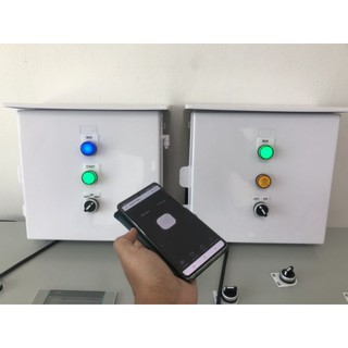 ตู้ควบคุม IOT สำหรับงานการเกษตร ควบคุมปั๊ม 1-2 แรง วัดอุณหภูมิความชื้นสามารถดูผ่านมือถือ ตั้งเวลาเปิดปิดปั๊มได้