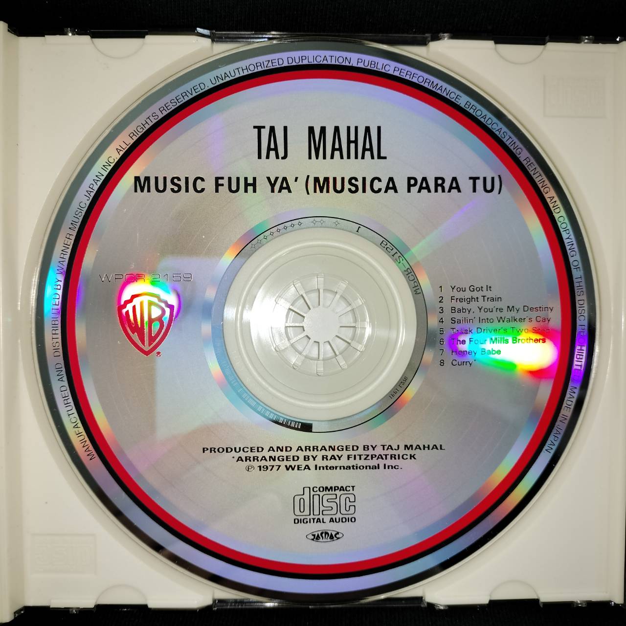Taj Mahal – Music Fuh Ya' (Musica Para Tu) / JAPAN / แผ่นสวย / มี Obi