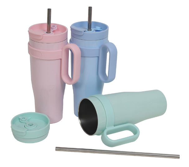 แก้วสแตนเลส,แก้วสแตนเลสพร้อมหลอด,1,200ml