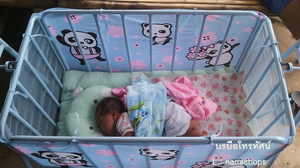 เปลไกวเด็กดีไลท์-102 #เปลเลี้ยงเด็ก เปลลูกกรงทรงสี่เหลี่ยม เปลเหล็ก