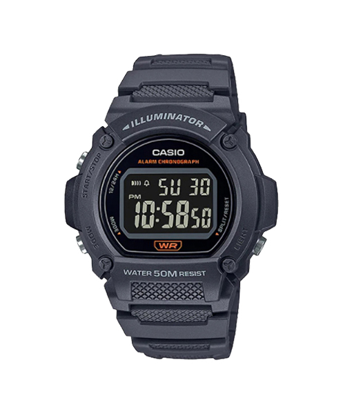 CASIO นาฬิกาข้อมือ นาฬิกากันน้ำ นาฬิกาของแท้ ประกันศูนย์ CMG 1 ปี รุ่น W-219H-8B