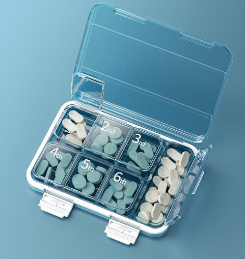 กล่องใส่ยา,กล่องยา,กล่องใส่ยา7วัน,กล่องใส่ยา7ช่อง,BPA FREE