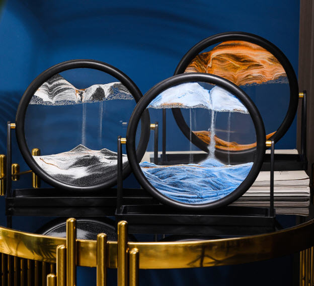 กรอปรูปทราย3D,กรอบรูปทรายไหล3D,กรอปรูปทราย,ขนาด8นิ้ว,วงกลม