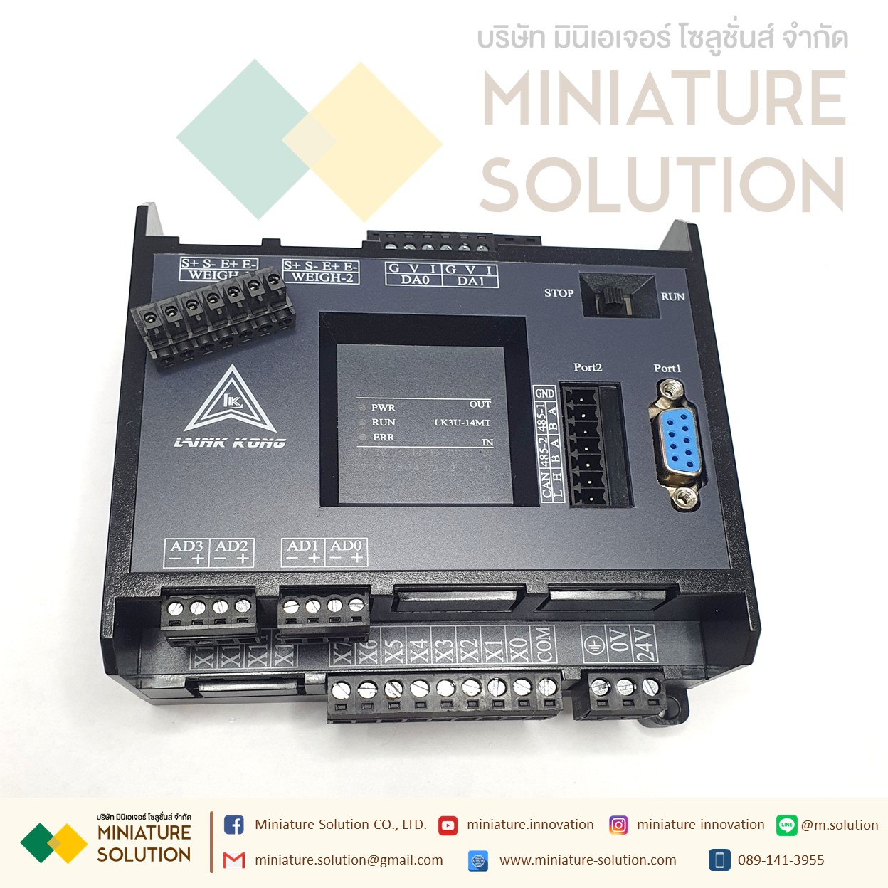 PLC LK3U-14MT-4AD-2DA MITSU GXWork