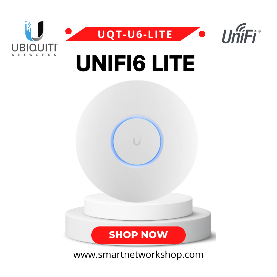 UniFi6 Lite WiFi 6 DUAL BAND พื้นที่ครอบคลุม 1,250 ตร.ม เชื่อมต่ออุปกรณ์ได้ 300+ WiFi6 (2x2 MIMO), รองรับ PoE