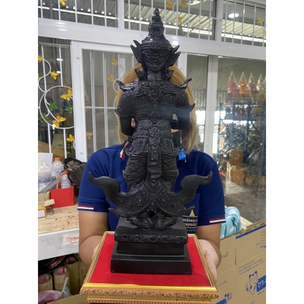 ท้าวเวสสุวรรณ เนื้อทองเหลือง หน้าเทพ สูง14นิ้ว
