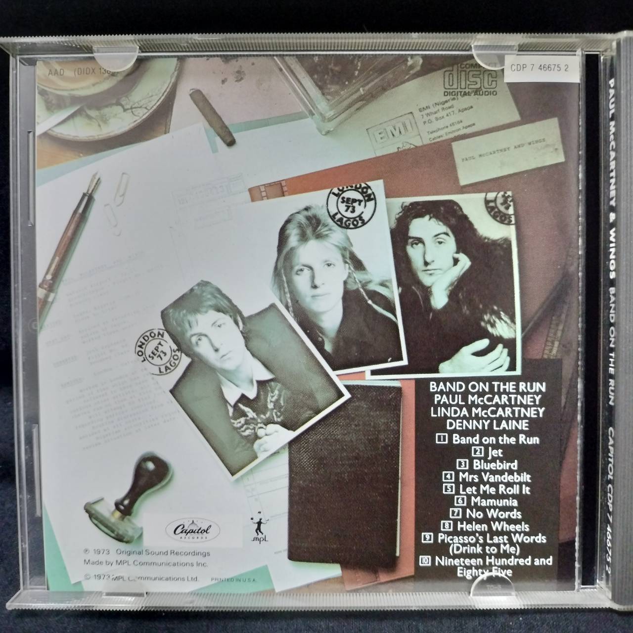 Paul McCartney And Wings – Band On The Run / USA / มีรอยบ้าง